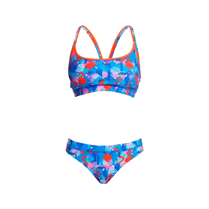 Tropical - print women swimwear for a vacation - ready beach styleFLAMING VEGAS | LADIES SPORTS TOP Tropical - print women swimwear for a vacation - ready beach styleFLAMING VEGAS | LADIES SPORTS TOP