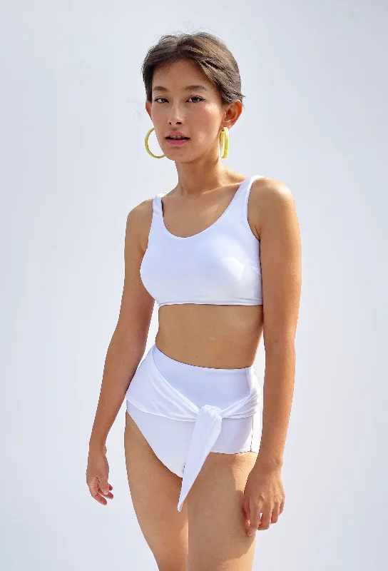 Women's Seersucker - Textured Swim Tops in Light Blue for a Preppy Beach AestheticFloaty Swim Top Women's Seersucker - Textured Swim Tops in Light Blue for a Preppy Beach AestheticFloaty Swim Top