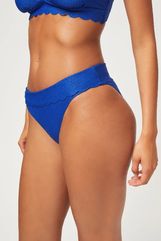 High - performance bikini with quick - drying fabric for active swimmersForio Scallop Fold Over Bottom High - performance bikini with quick - drying fabric for active swimmersForio Scallop Fold Over Bottom