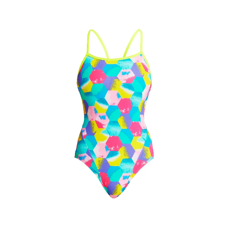 Sports women swimwear for high - intensity water activities like swimming lapsHexy Back | Ladies Single Strap One Piece Sports women swimwear for high - intensity water activities like swimming lapsHexy Back | Ladies Single Strap One Piece