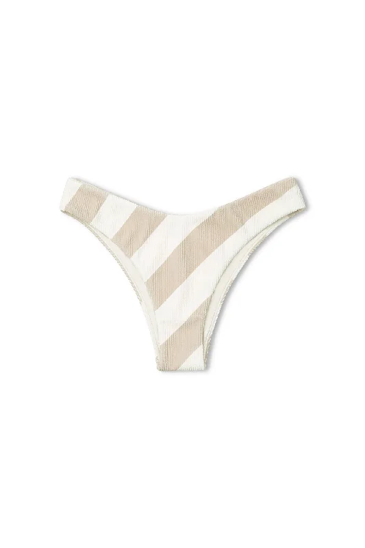 Convertible bikini that can be worn in multiple styles for versatilityHusk Stripe Textured Curve Brief