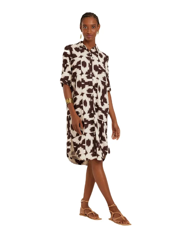 Thermal - lined cover ups for cooler beach eveningsChemisier Midi Shirtdress, Puglia Thermal - lined cover ups for cooler beach eveningsChemisier Midi Shirtdress, Puglia