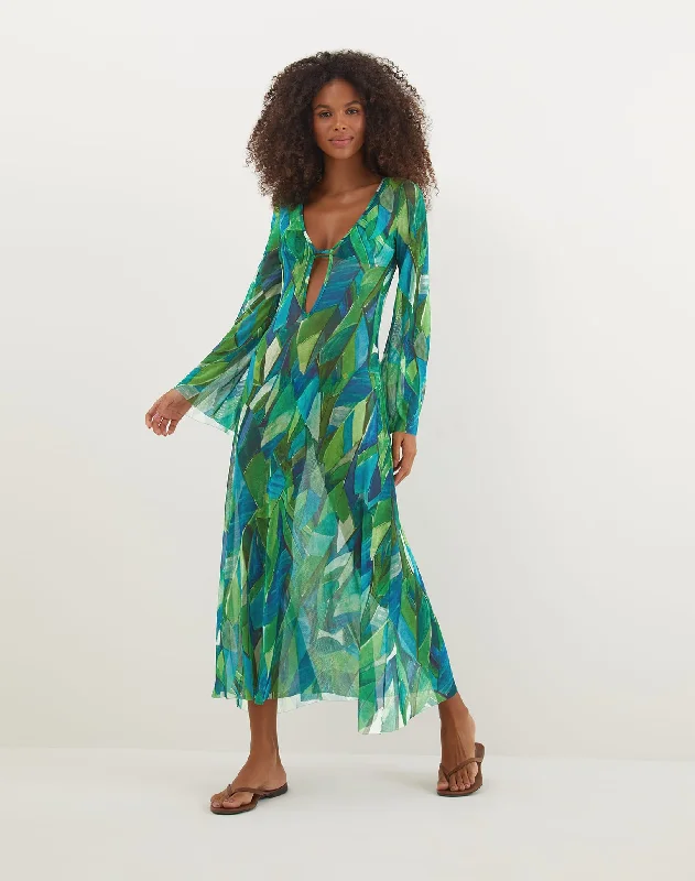 Long - sleeved cover ups for added sun protection and warmthLidi Long Cover Up Tunic - Tropics