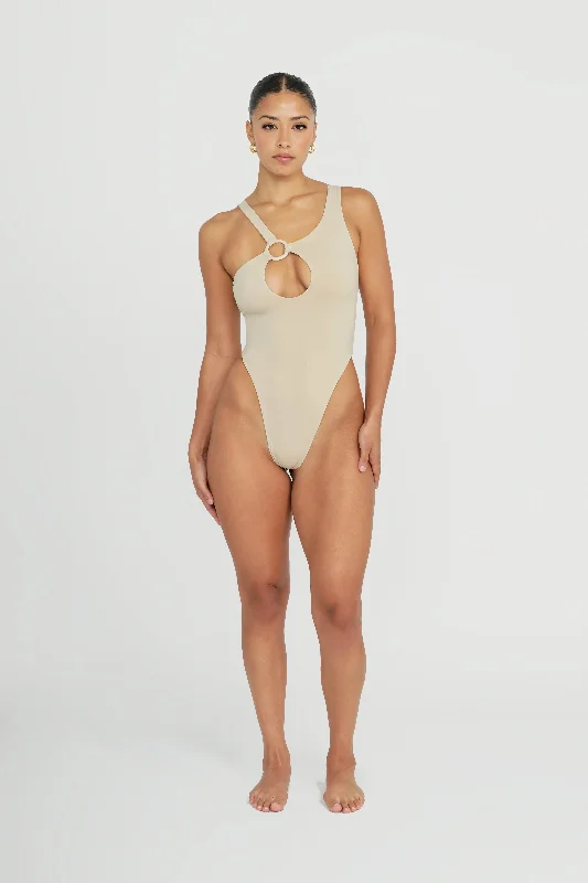 Plus Size Women's Striped One - Pieces in Navy and White for a Nautical - Inspired EnsembleLux One Piece - Coconut