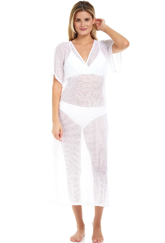 One - size - fits - all cover ups for convenient and hassle - free shoppingMAXI DRESS W/SLIT - NAC