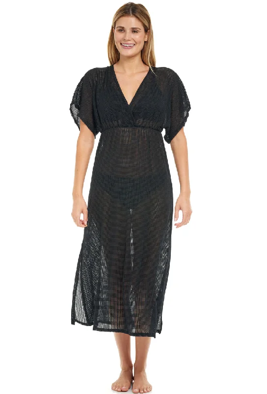 Wrap - around cover ups for a customizable fitMAXI DRESS W/SLIT - GOFRET