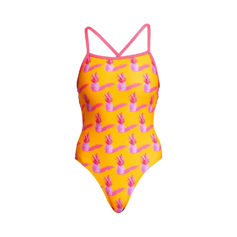 Rash - guard women swimwear for sun protection during water sportsPineapple Punch | Ladies Strapped In One Piece Rash - guard women swimwear for sun protection during water sportsPineapple Punch | Ladies Strapped In One Piece