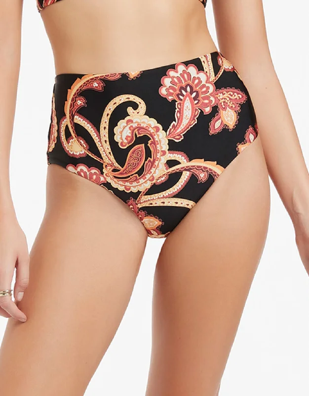 Sports bikini for high - intensity water activities like surfingSilk Road High Waist Bikini Pant - Black Sports bikini for high - intensity water activities like surfingSilk Road High Waist Bikini Pant - Black