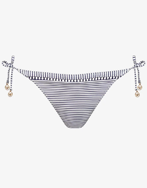 Sustainable bikini made from recycled materials for eco - conscious beachgoersStrawberry Kiss Brazilian Pant - White Night Blue Sustainable bikini made from recycled materials for eco - conscious beachgoersStrawberry Kiss Brazilian Pant - White Night Blue