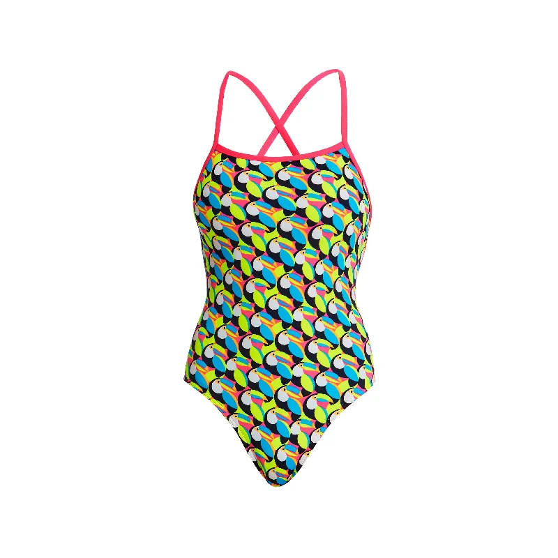 Push - up women swimwear to enhance the bust for a more confident beach lookTOUCAN DO IT | LADIES ECO STRAPPED IN ONE PIECE